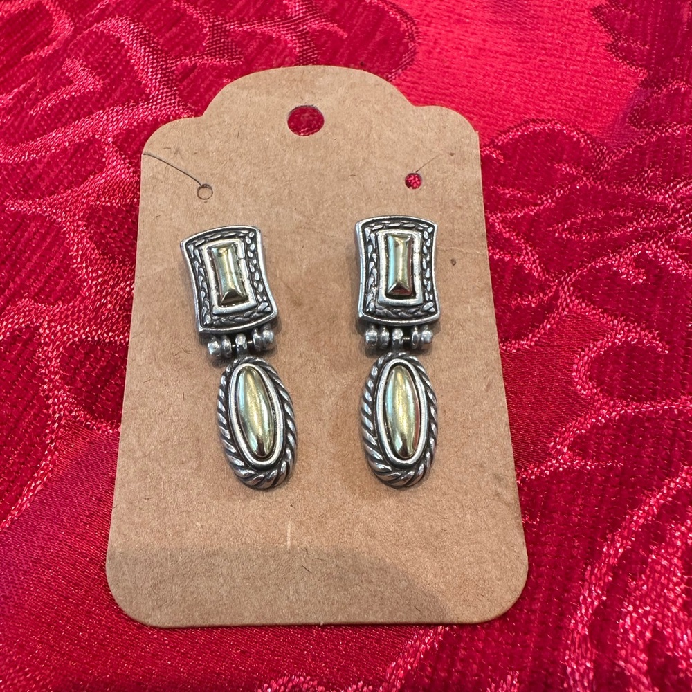 Brighton Silver and Gold Earrings